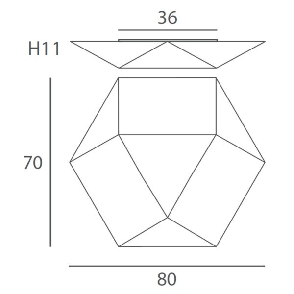 CLONE LARGE φωτιστικο τοίχου-οροφής