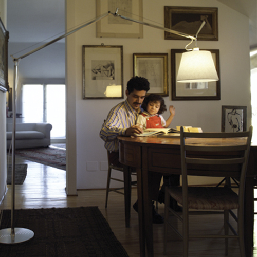 TOLOMEO MEGA LED φωτιστικό δαπέδου - διαχύτης από περγαμηνή