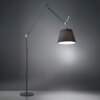 TOLOMEO MEGA LED φωτιστικό δαπέδου - μαύρος μεταξωτός διαχύτης