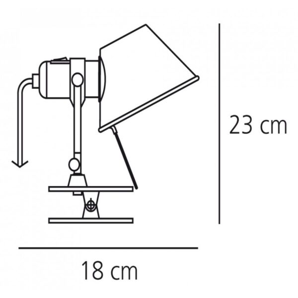 TOLOMEO PINZA  led φωτιστικό με μανταλάκι με dimmer