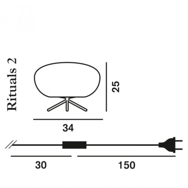RITUALS 2 επιτραπέζιο φωτιστικό με διακόπτη on off
