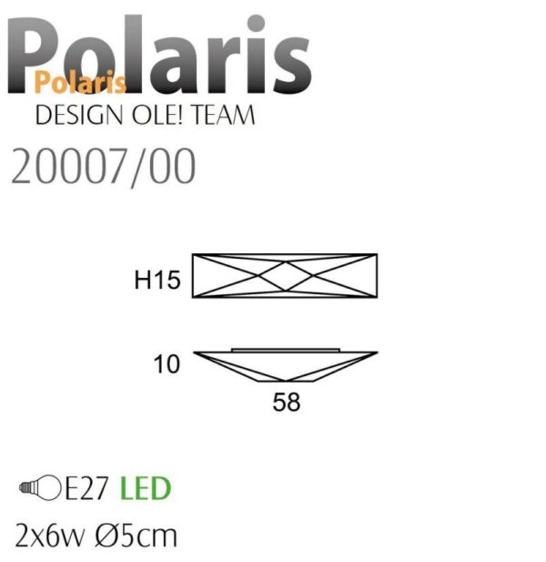 POLARIS φωτιστικό οροφής - τοίχου