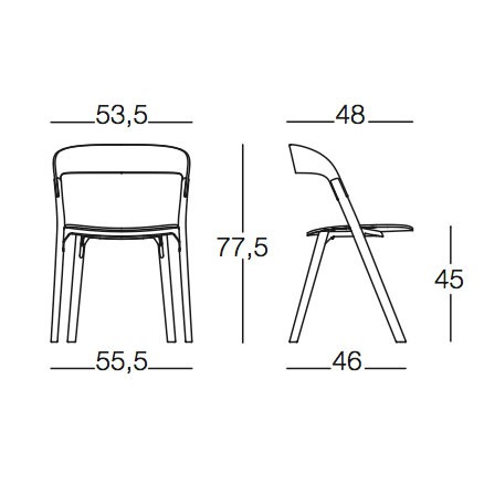 PILA καρέκλα - συσκευασία 2 τεμαχίων