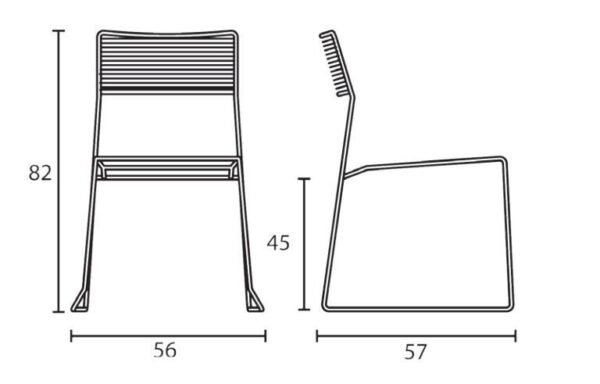 1285-9d35b62007024213b7280ee695261121 LOG MESH καρέκλα - συσκευασία 4 τεμαχίων