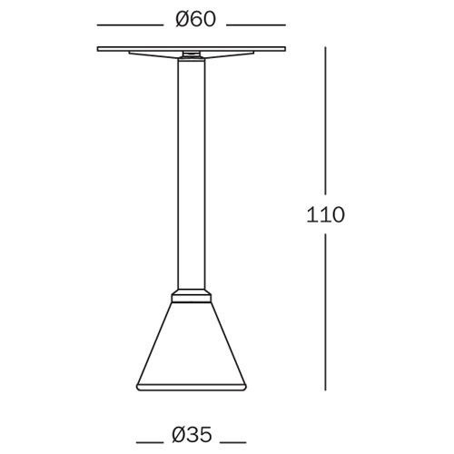 TABLE_ONE BISTROT ψηλό τραπέζι