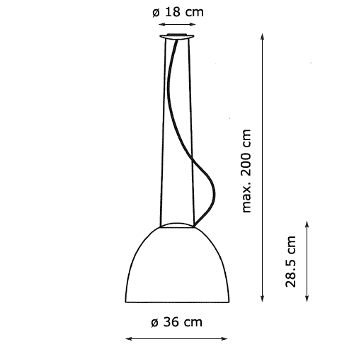 NUR GLOSS κρεμαστό φωτιστικό απλή έκδοση