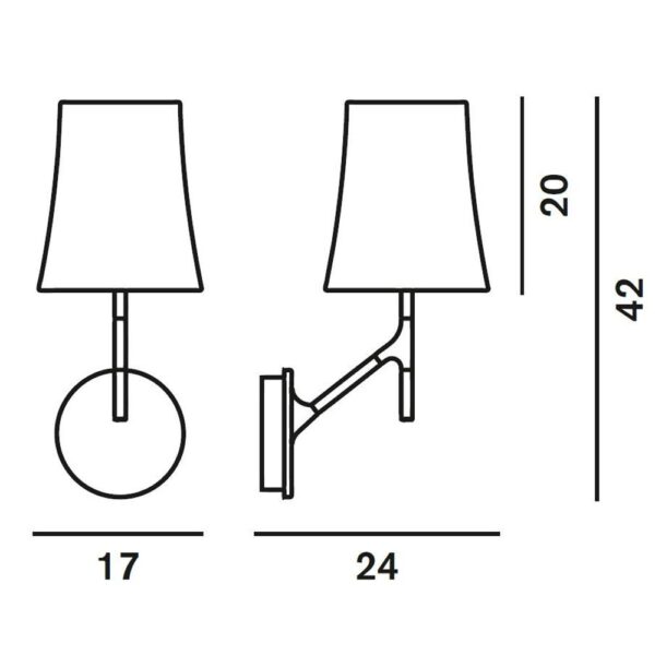 135_4 BIRDIE φωτιστικό τοίχου
