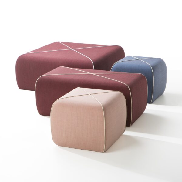 1390_5 CROSSED ορθογώνιο πουφ