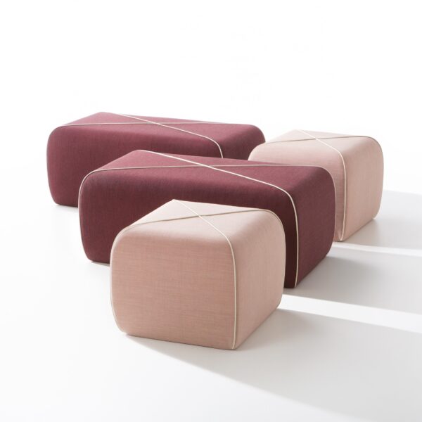 1390_6 CROSSED ορθογώνιο πουφ