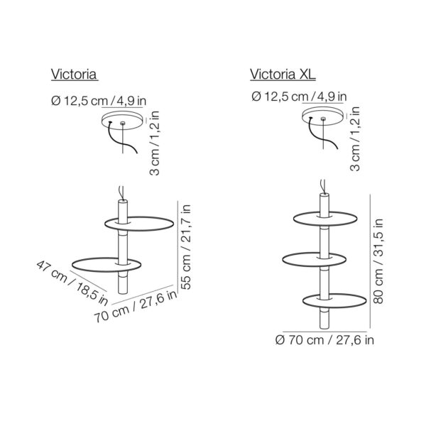 VICTORIA κρεμαστό φωτιστικό