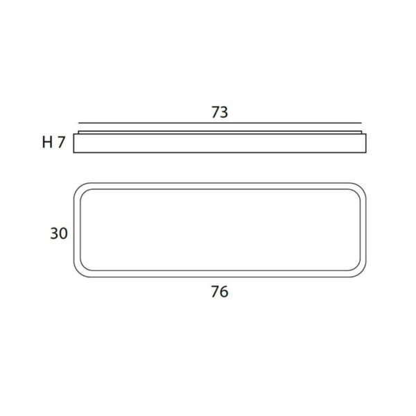 NATURE RECTANGULAR φωτιστικό οροφής απλή έκδοση