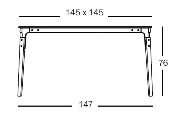 STEELWOOD τετράγωνο τραπέζι