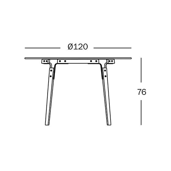 STEELWOOD στρογγυλό τραπέζι