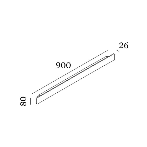 MILES 90 γραμμικό φωτιστικό τοίχου
