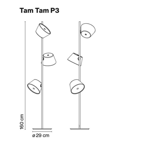 TAM TAM TRIPLE φωτιστικό δαπέδου