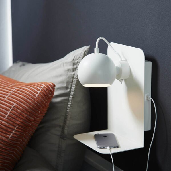 1747_7 BALL φωτιστικό τοίχου με θύρα USB