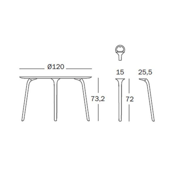 FIRST στρογγυλό τραπέζι εξωτερικού χώρου D 120cm