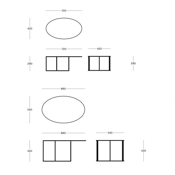 SLIM IRONY OVAL τραπέζι σαλονιού