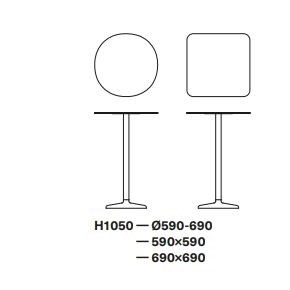 1802_3 Ψηλό τραπέζι FONDA για εξωτερικό χώρο