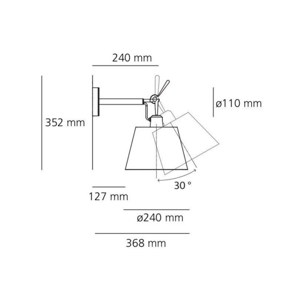 TOLOMEO BASCULANTE φωτιστικό τοίχου