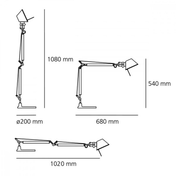 TOLOMEO MINI επιτραπέζιο φωτιστικό με αισθητήρας κίνησης