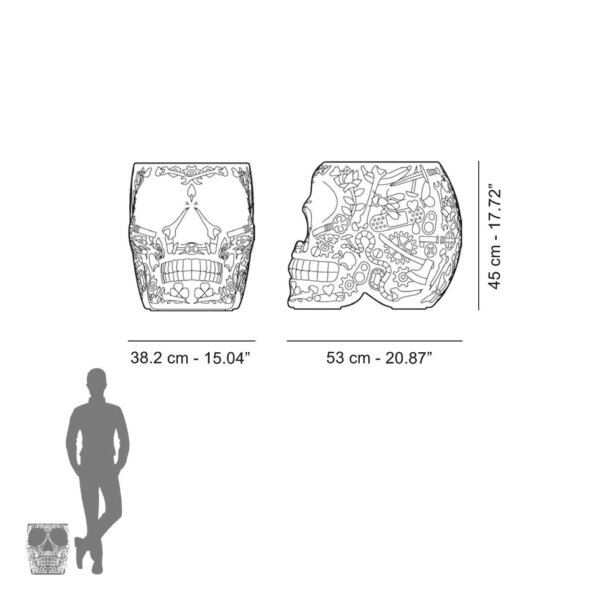 MEXICO φορητό φωτιζόμενο σκαμπό - βοηθητικό τραπέζι