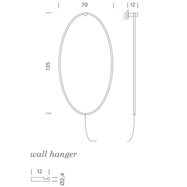 ELLISSE επιτοίχιο φωτιστικό