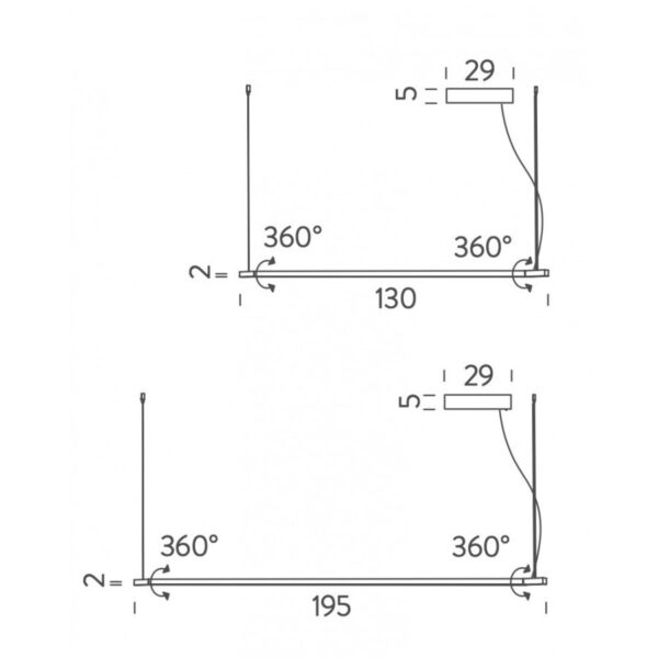 LINESCAPES HORIZONTAL κρεμαστό φωτιστικό