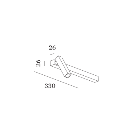 MICK 1.0 spot τοίχου σε ράγα