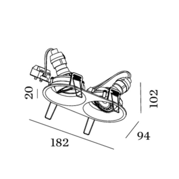 DEEP ADJUST PAR16 διπλό χωνευτό spot