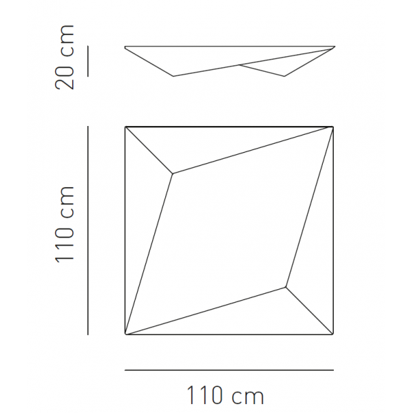 UKIYO 110 SQUARE φωτιστικό οροφής - τοίχου