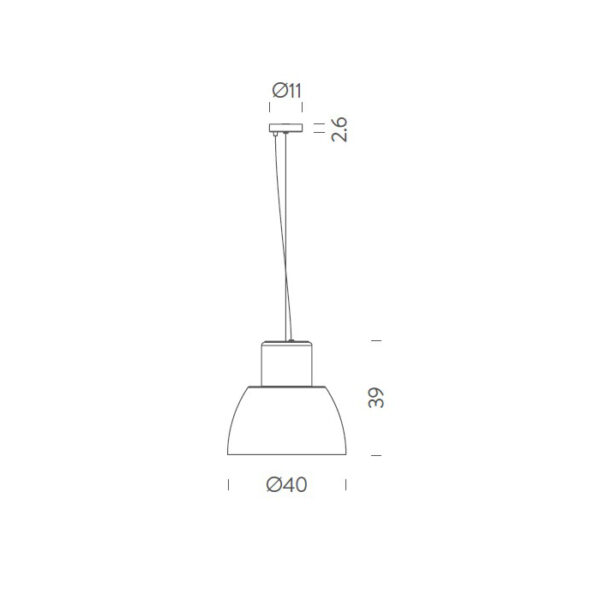 LOROSAE κρεμαστό φωτιστικό 40 cm