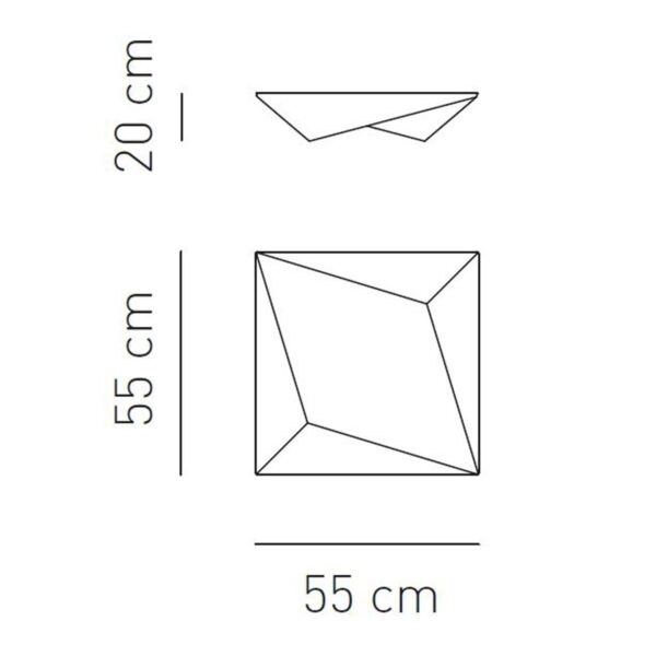 UKIYO 55 SQUARE φωτιστικό οροφής - τοίχου