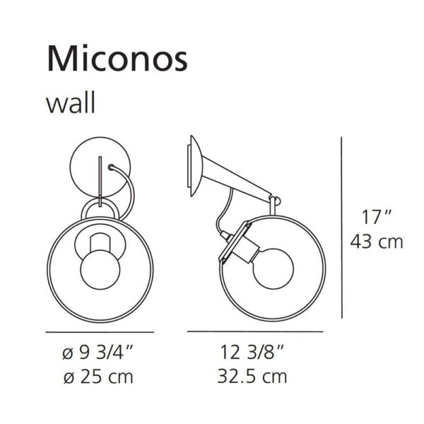 MICONOS φωτιστικό τοίχου