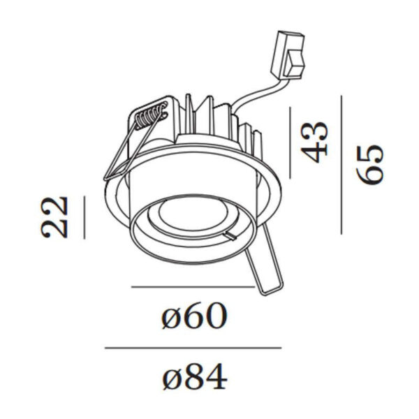 RINI SNEAK IP44 LED χωνευτό spot