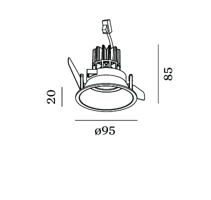 DEEP IP44 LED χωνευτό spot