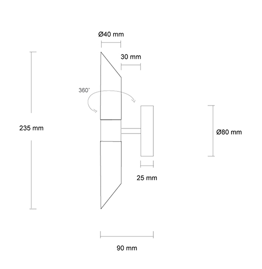 MACEO 2 φωτιστικό τοίχου