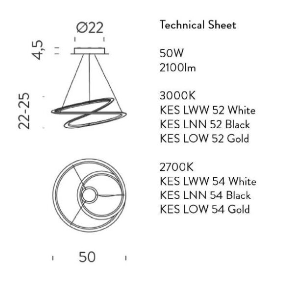 KEPLER PETITE κρεμαστό φωτιστικό