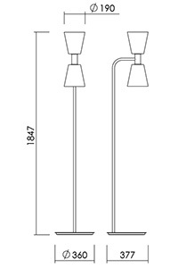 ALAMBICCHI  2x198 φωτιστικό δαπέδου