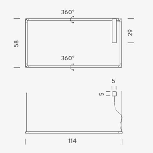 SPIGOLO HORIZONTAL κρεμαστό φωτιστικό