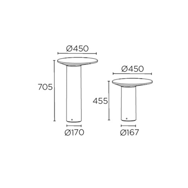 MOAL φωτιστικό δαπέδου - σκαμπό - βοηθητικό τραπέζι