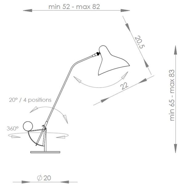 MANTIS BS3 επιτραπέζιο φωτιστικό