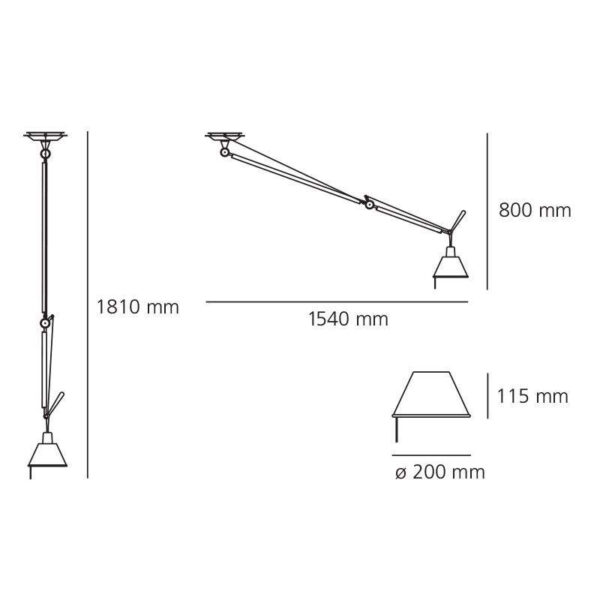 TOLOMEO DECENTRATA ALUMINIUM κρεμαστό φωτιστικό