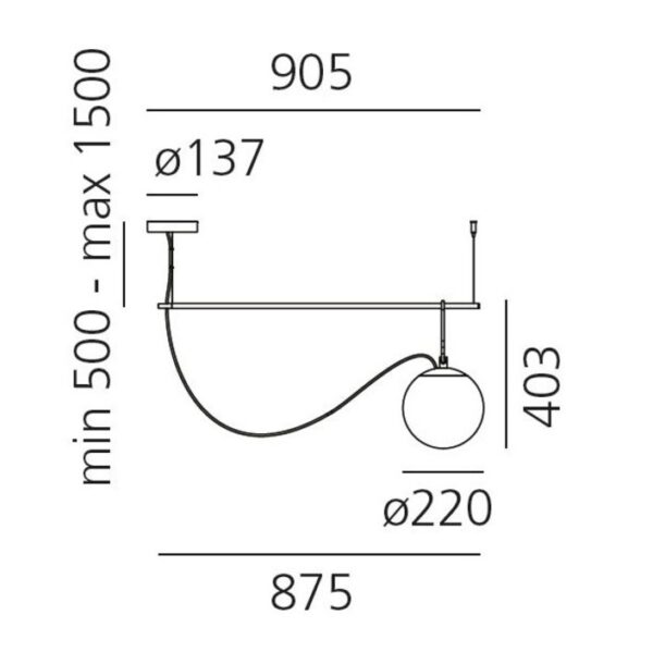 nh S2 κρεμαστό φωτιστικό