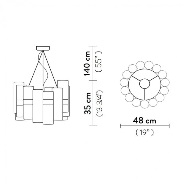 LA LOLLO ''WHITE'' κρεμαστό φωτιστικό
