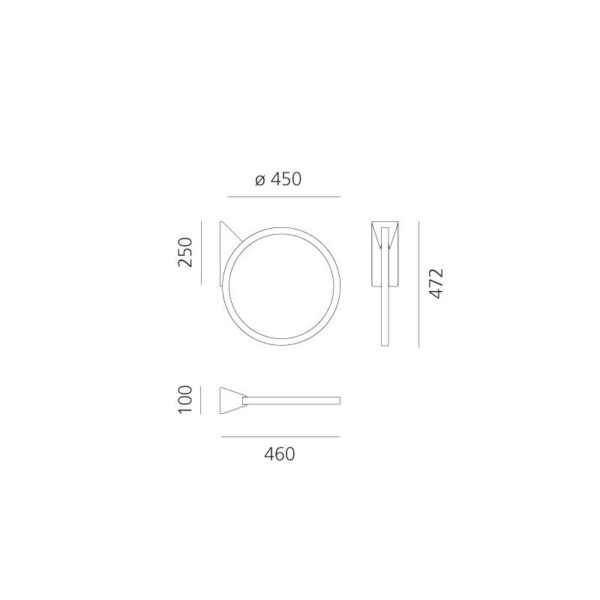 3451-c73c80eb5e0f414bb1979dddd11737c6 ''O'' 45 φωτιστικό οροφής - τοίχου