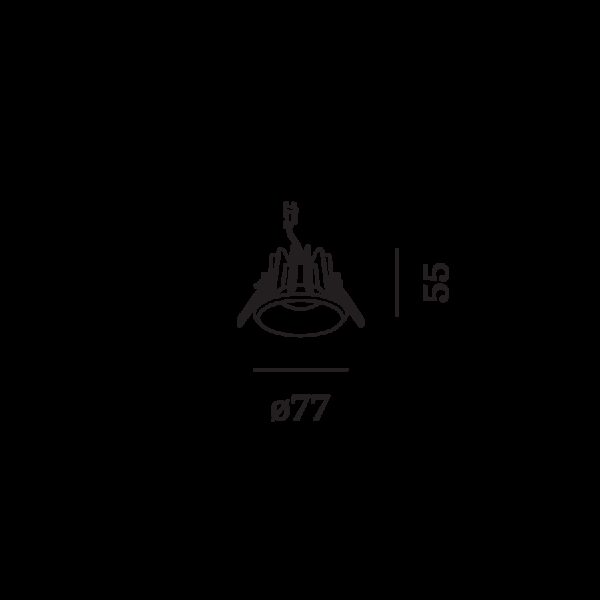 TAIO ROUND IP65 χωνευτό spot