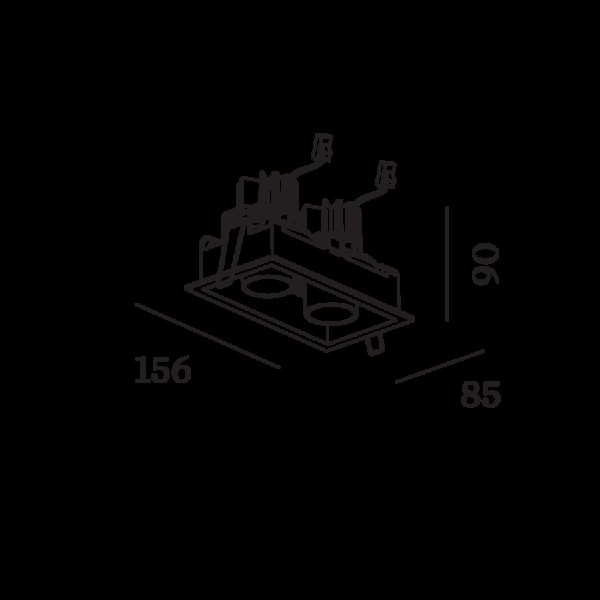 SNEAK TRIM 2.0 διπλό χωνευτό spot