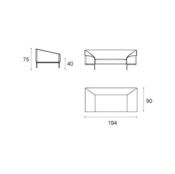 SEAM διθέσιος καναπές
