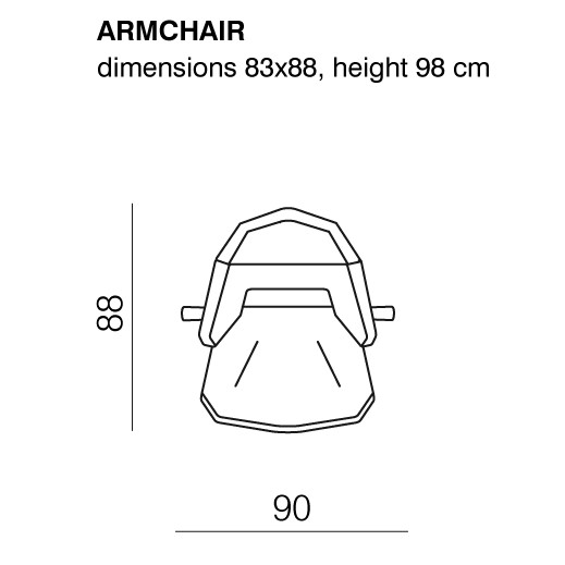 TRIFIDAE πολυθρόνα με ψηλή πλάτη